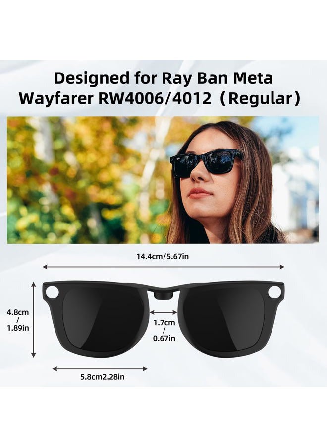RCstyle Compatible with Ray-Ban Meta Wayfarer (Standard) Smart Glasses Color Changing Clip Set (Brown, Night Vision Yellow, Black) - Image 3
