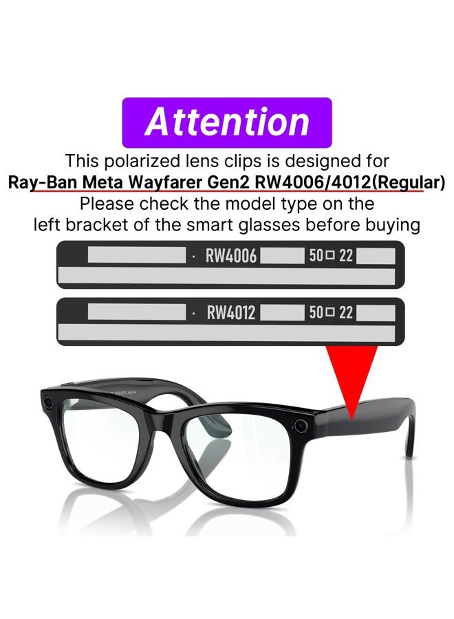 RCstyle Compatible with Ray-Ban Meta Wayfarer (Standard) Smart Glasses Color Changing Clip Set (Brown, Night Vision Yellow, Black) - Image 2