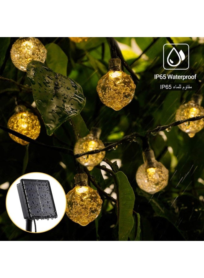Soofam Solar String Lights Outdoor,Warm White Crystal Ball Fairy Lights Waterproof Solar Powered String Lights for Garden,Decoration Lighting for Home, Garden, Patio, Yard and Party (50 LED 7M) - Image 2