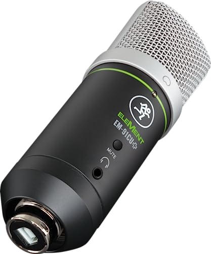 Mackie EM-Series, Large Diaphragm USB Condenser Microphone with Headphone Output and Mute (EM-91CU+), Black - Image 3