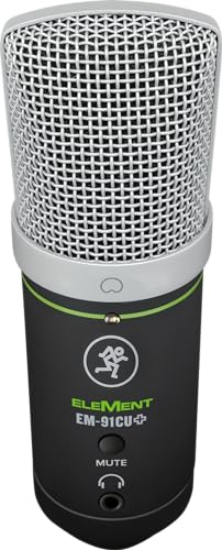 Mackie EM-Series, Large Diaphragm USB Condenser Microphone with Headphone Output and Mute (EM-91CU+), Black - Image 4