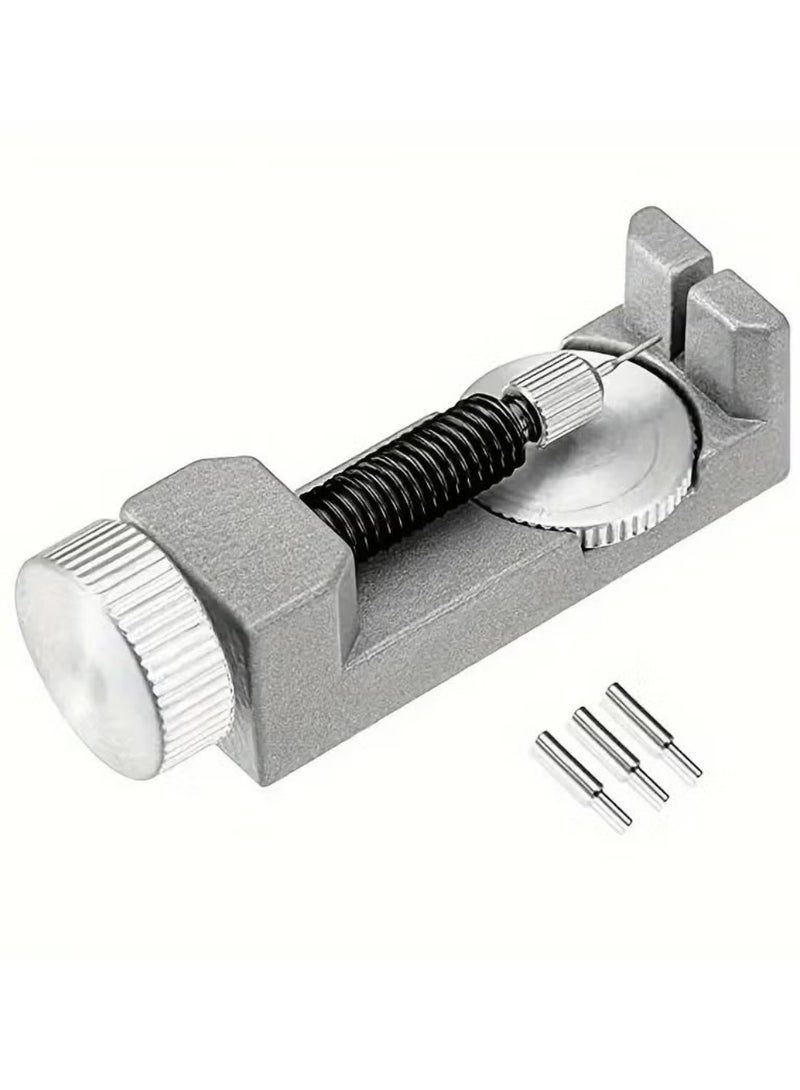 Watch Link Removal Kit & Band Adjustment Tool Kit - Includes Adjustable Silver Metal Strap Pin Remover, Extra Pins, Non-Electric Professional Watch Repair Tools for Resizing Bracelets and Sizing Straps - Image 5