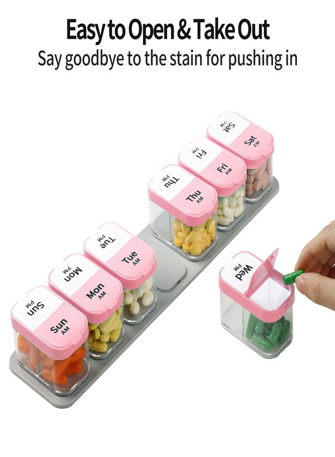 Daviky Extra Large Pill Organizer Weekly, Smart XL Pill Organizer 2 Times a Day, Pill Box 7 Day Twice a Day, Pill Cases Organizers 7 Day AM PM, Large Pill Box Pill Holder - Image 4