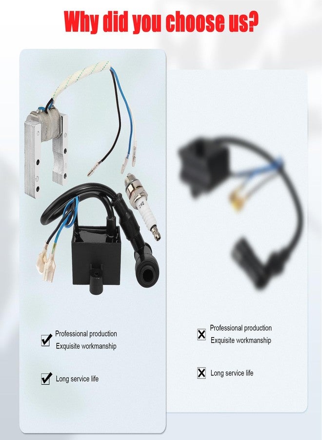 YOFMOO Yingshop YOFMOO CDI Ignition Coil Magneto Coil Spark Plug for 49cc 50cc 60cc 66cc 70cc 80cc 2-stroke Engine Motorized Bicycle Bike - Image 5