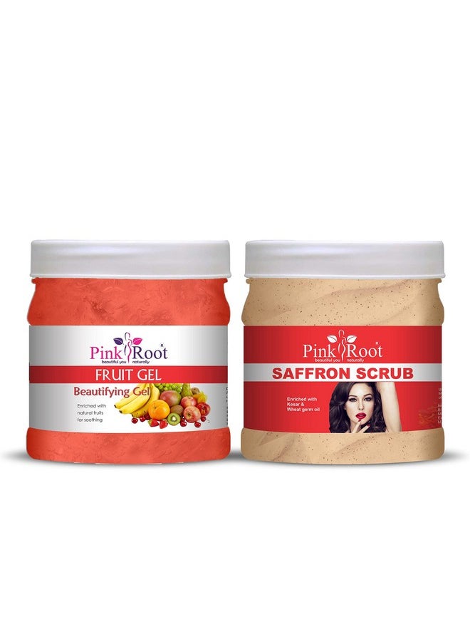 Pink Root - Pink Root Fruit Gel 500gm with Saffron Scrub 500gm - Image 1