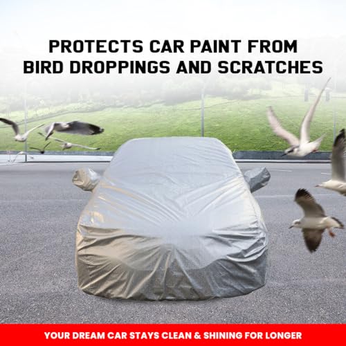 Autofact Alto K10 Waterproof Car Cover with Mirror Pockets, Shinning Silver Design, Non Woven Fabric,Triple Stitched, Compatible with Maruti Alto K10 Car Cover (2014 to 2022), Car Accessories - Image 5