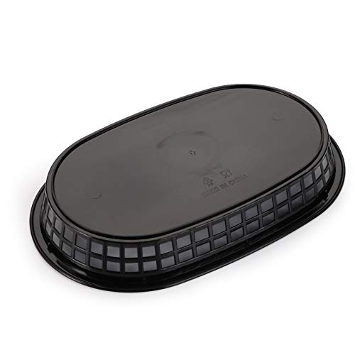 Cedilis 40 Pack Fast Food Baskets, 10.5 x 7 Inch Black Plastic Baskets, Food Service Tray for Hot Dogs, Burgers, Sandwiches, Fries, Barbecues, Picnics, Parties - Image 5