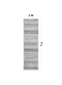 Rugshop Rugshop Contemporary Stripe Lines High Traffic Living Room,Bedroom,Kitchen, Home Office Runner Rug 2' x 7' Cream  - Image 2