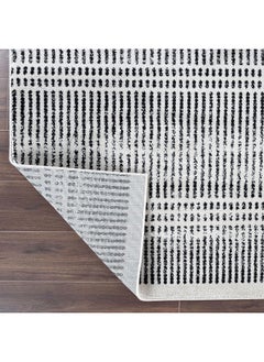 Rugshop Rugshop Contemporary Stripe Lines High Traffic Living Room,Bedroom,Kitchen, Home Office Runner Rug 2' x 7' Cream  - Image 5
