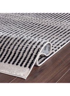 Rugshop Rugshop Contemporary Stripe Lines High Traffic Living Room,Bedroom,Kitchen, Home Office Runner Rug 2' x 7' Cream  - Image 3