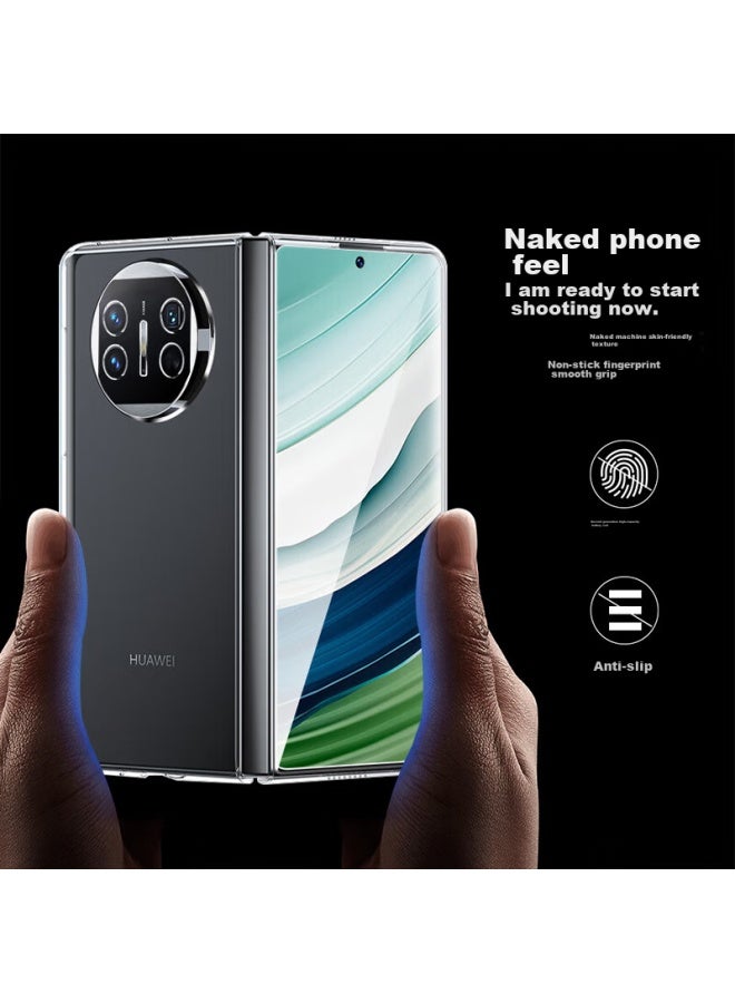 Australian Wave Aolang متوافق مع هاتف Huawei Mate X5، غطاء Huawei Mate X5 الإصدار المحدد، غطاء شاشة قابلة للطي، حماية شفافة فائقة النحافة تغطية كاملة مضاد لبصمات الأصابع مقاوم للصدمات غطاء صلب تصميم بسيط - Image 1