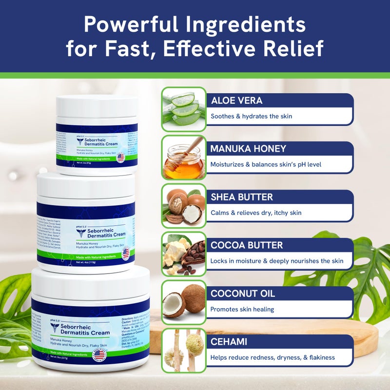 pHat 5.5 Seborrheic dermatitis Moisturizing Cream & Face Lotion for Women - Soothing Redness for Face & Body Cream - Hydrating Face Cream for Dry Skin & Anti Itch Lotion (2oz) - Image 3