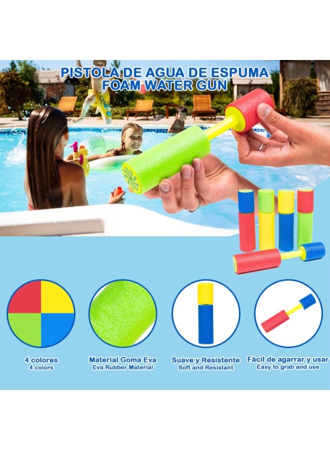 مسدس مياه فوم للأطفال مقاس 15 سم – لعبة مائية مطاطية آمنة للأولاد والبنات – مثالي للبحر والمسبح وحفلات الصيف (ألوان متعددة) - Image 3