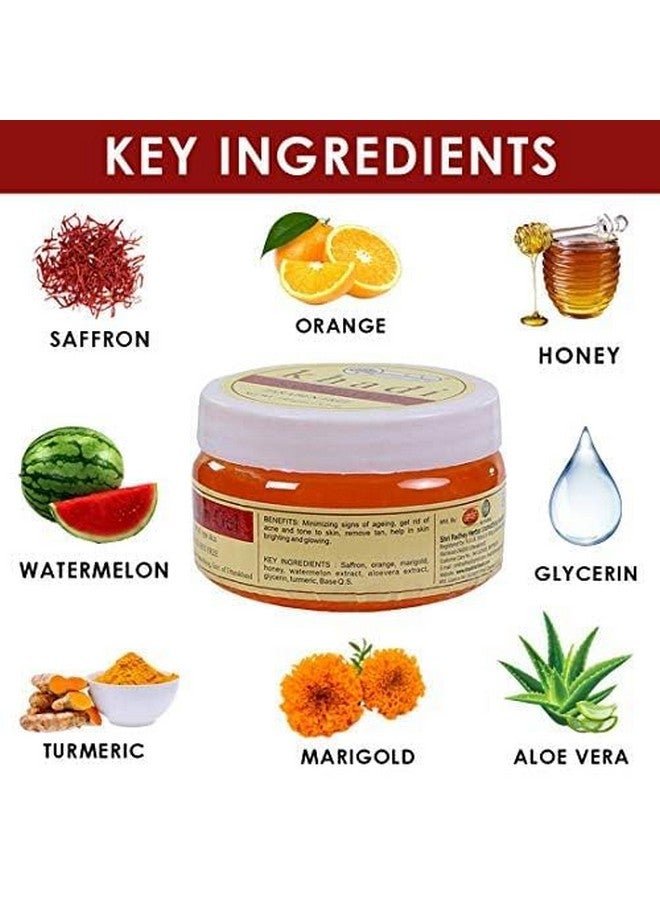 Khadi Rishikesh Saffron Gel Minimizing Signs Of Ageing,Get Rid Acne | Remove Tan | Tone to Skin,Skin Brightening Glowing For Women & Men-Paraben Free-150GM (Pack of 2) - Image 2