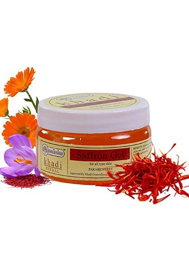 Khadi Rishikesh Saffron Gel Minimizing Signs Of Ageing,Get Rid Acne | Remove Tan | Tone to Skin,Skin Brightening Glowing For Women & Men-Paraben Free-150GM (Pack of 2) - Image 1