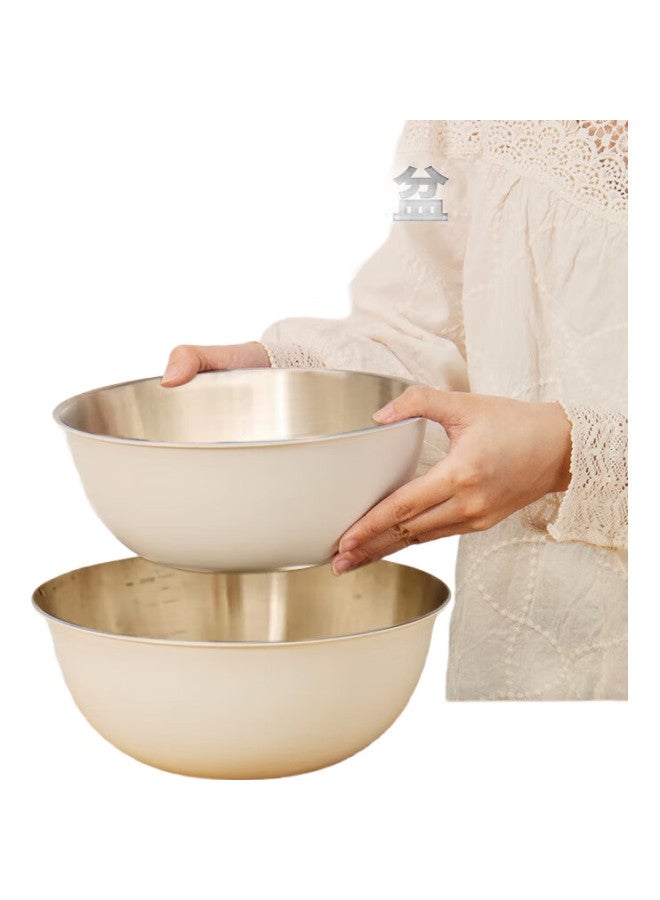 Canjiangjun 304 Stainless Steel Kitchen Bowl Set Of 3, Household Measuring Bowls, Thickened Mixing And Dough Kneading Bowls, Whisking Bowls, Baking Bowls - Image 2