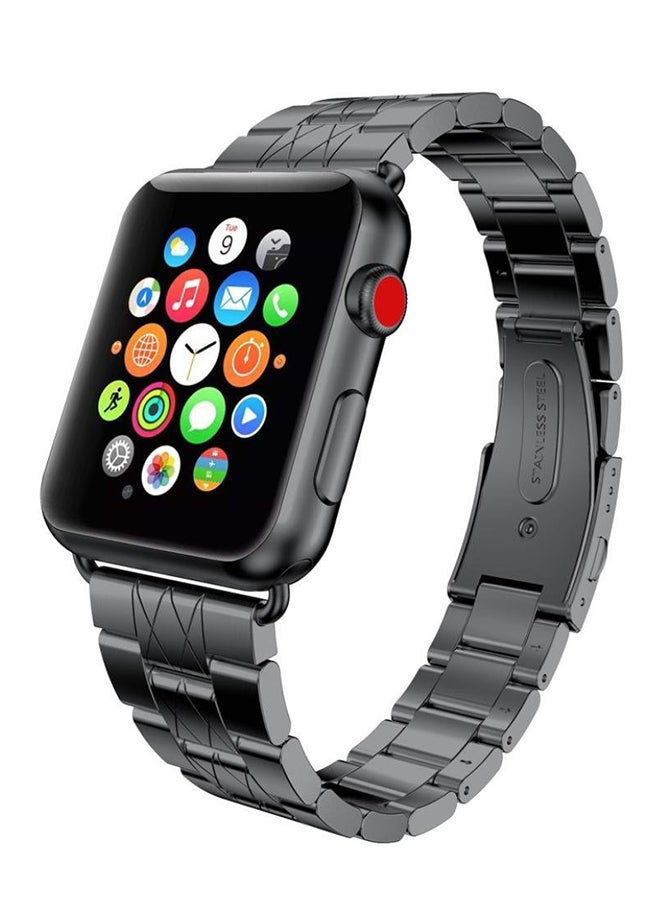 ISank Replacement Link Bracelet For Apple Watch Series 3/2/1 38mm Black - Image 5