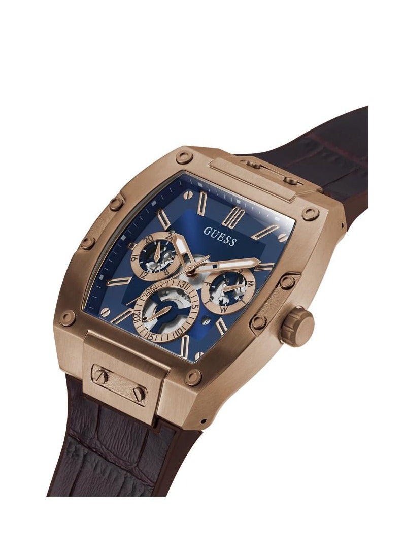 GUESS Men's Phoenix Water Resistant Leather Analog Watch GW0202G2 - 43 mm - Brown - Image 2