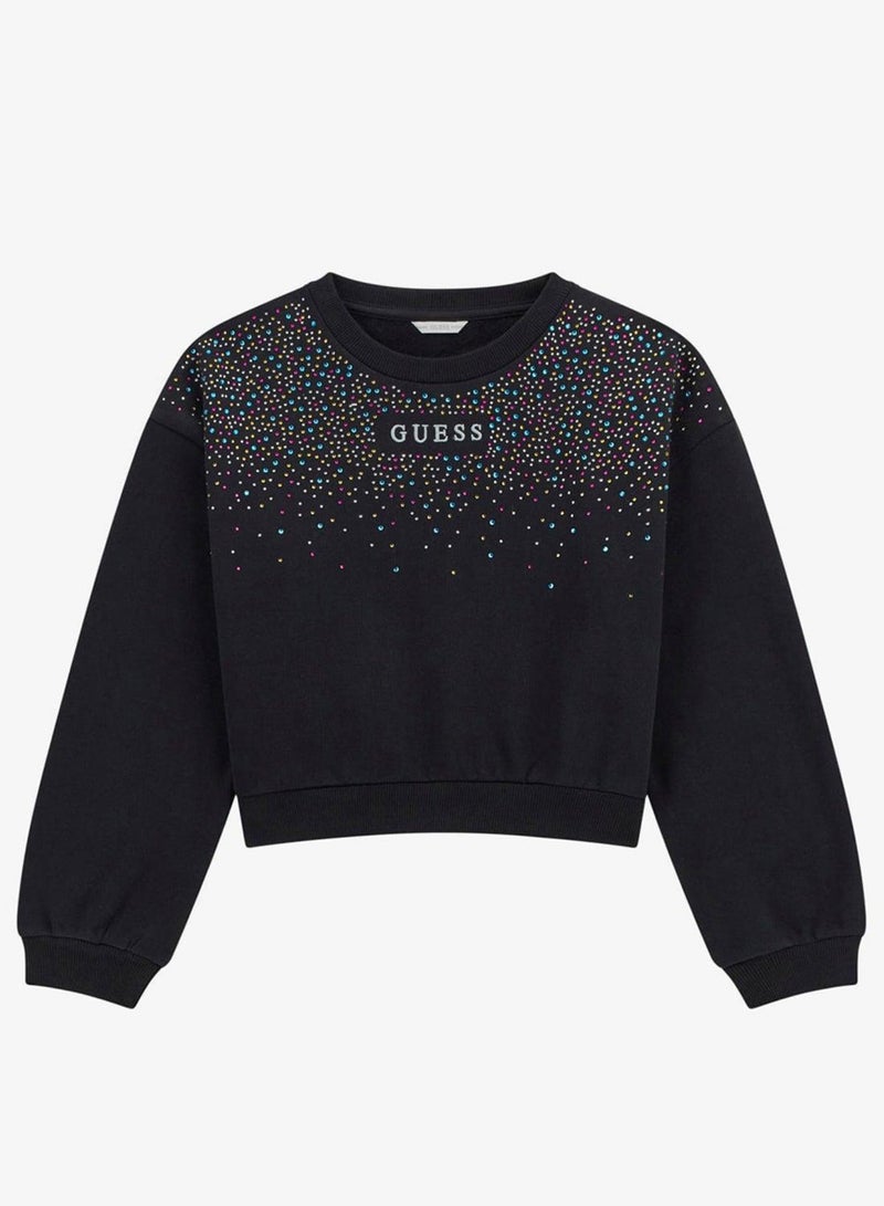 GUESS Kids Graphic Crew Neck Sweatshirt - Image 2