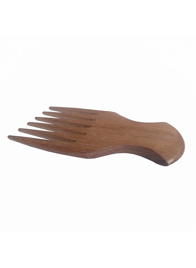 Plai Na Natural Wood Comb Big Wide Tooth Wooden Afro Pick Handmade for Thick Wet and Curly Hair for African American Men and Women