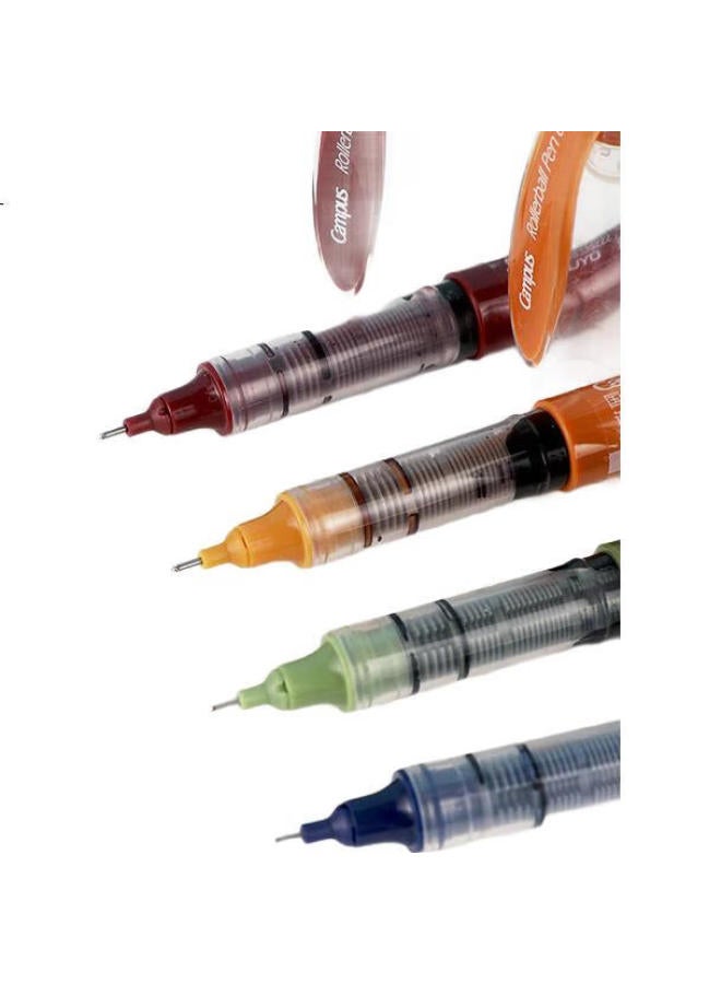 Kokuyo Campus Student Office Retro Direct Liquid Needle Pen Signature Pen Rollerball Writing Exam Pen, 0.5Mm, Deep Sea Blue, Wsg-Pr4015Db - Image 3