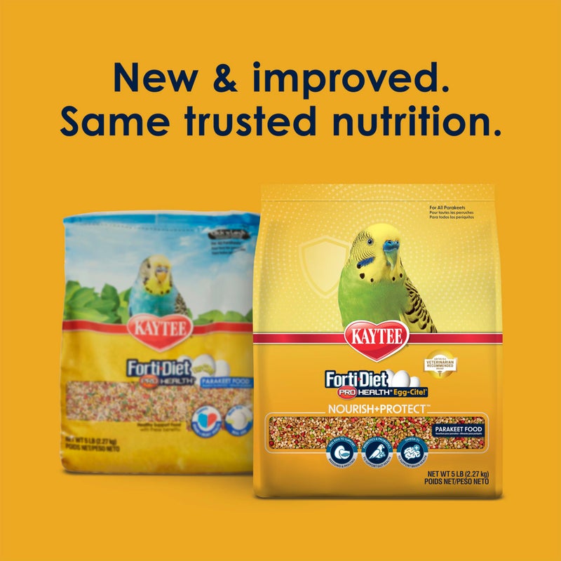 Kaytee Forti-Diet Pro Health Egg-Cite Nourish+Protect Parakeet, Supports Breeding and Molting, Nutrition Backed by Science, Digestive Health, 5 pounds - Image 2