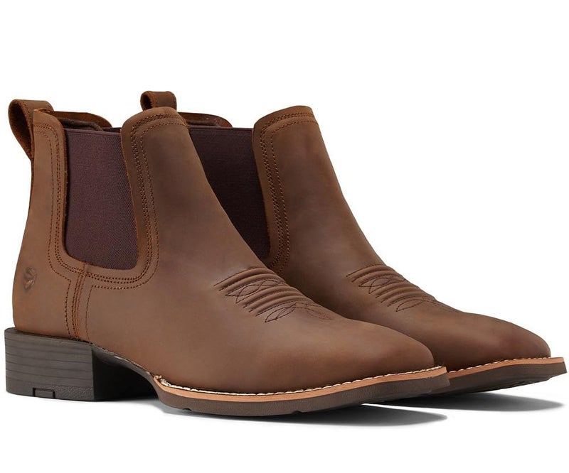 SUREWAY Western Cowboy Boots for Men,Square Toe Casual/Work/Chukka Boots, Ankle Length Classic Comfort Oxford Style Footwear - Image 5
