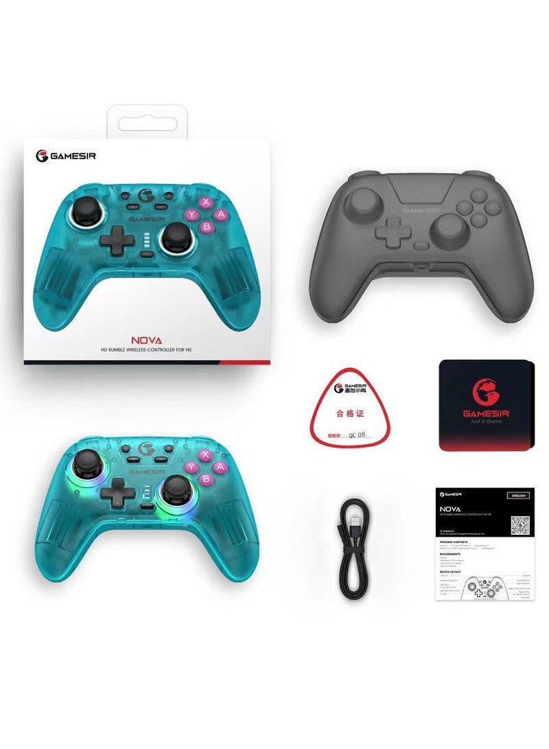 General Classic Gamepad GameSir Nova NS Bluetooth Gaming Controller for Switch, PC, Steam, Android, iOS with Hall Effect Trigger, Turbo, Rumble Vibration  - Image 2