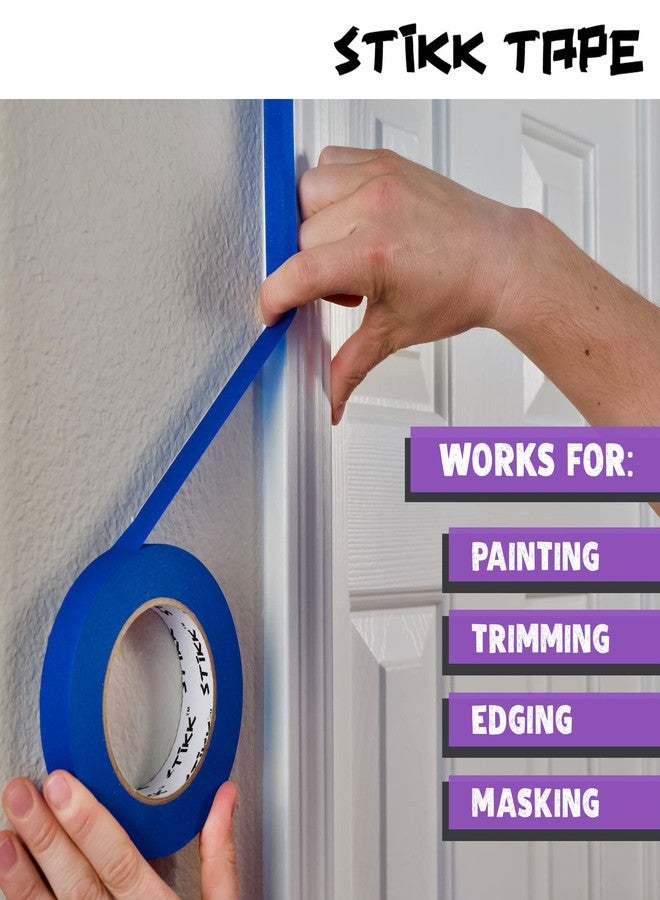 STIKK Painters Tape - 10pk Purple Painter Tape - 1 inch x 60 Yards - Paint Tape for Painting, Edges, Trim, Ceilings - Masking Tape for DIY Paint Projects - Residue-Free Painting Tape - Image 4