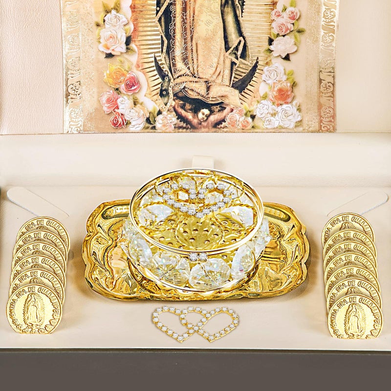 ESNOY Arras De Boda Catolica Virgen De Guadalupe Gifts, Arras Para Boda Catolica,Arras De Matrimonio,Arras for Wedding Coins Catholic,Classic Gold Ceremony Arras Set Decoracion Wedding Accessories - Image 4