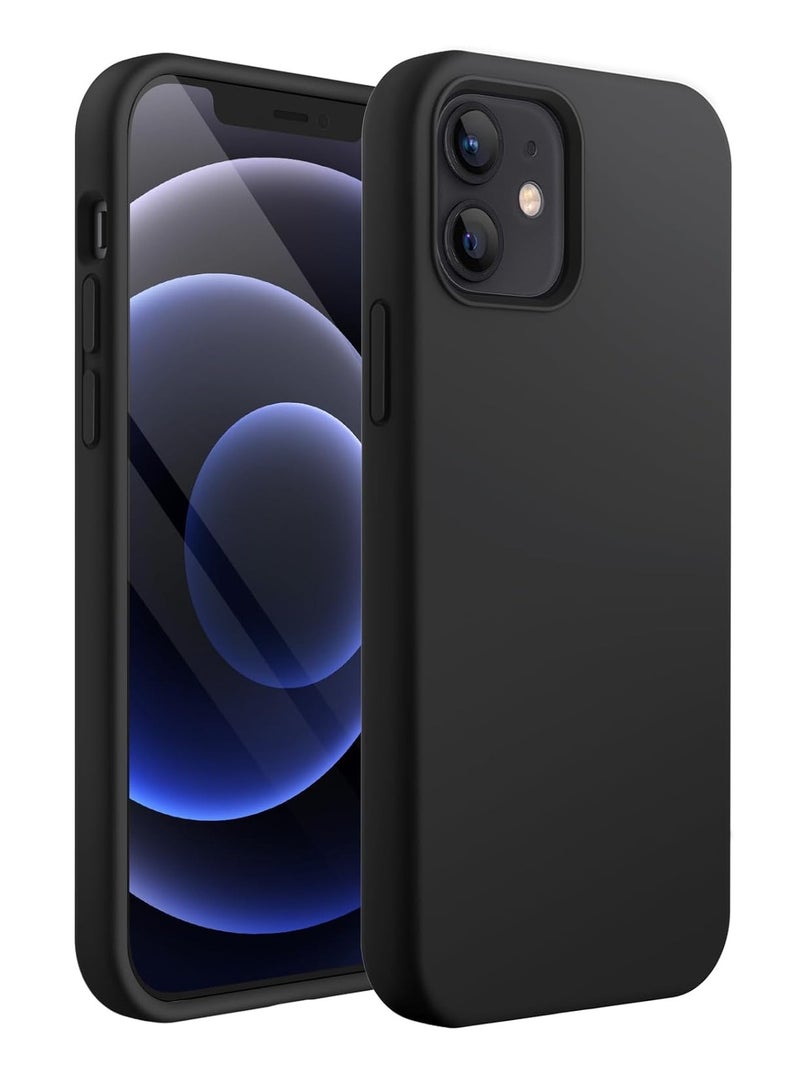 FOCUS iPhone 12/12 Pro Protective Slim Fit Case Liquid Silicone Cover with Full Body Protection Anti-Scratch Shockproof Case