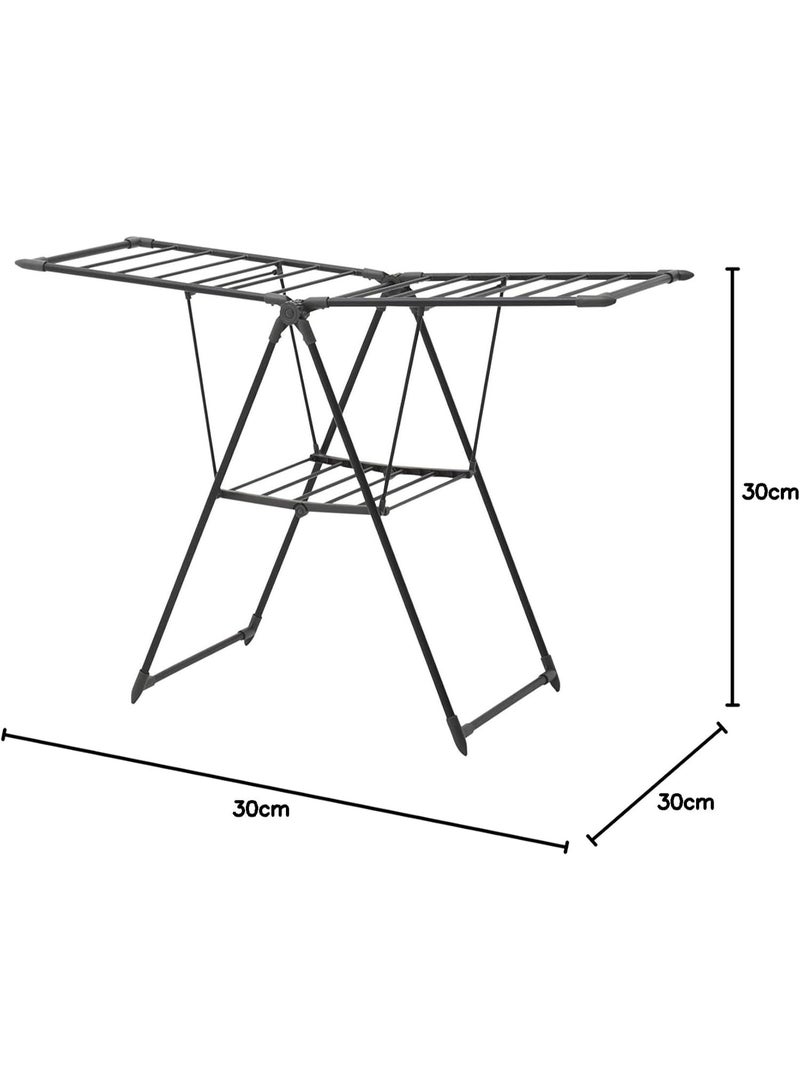 LOCK & LOCK Strong Laundry Drying Rack Durable Foldable Black 157X 61X 100 Cm - Image 2