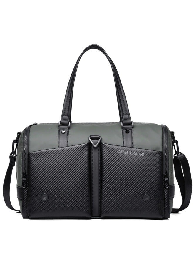 Catei Karrui Large Capacity Portable Travel Duffle for Men and Unisex Multifunctional Business Shoulder Bag Gym Handbag with Side Shoe Pocket in Separation of Wet and Dry(Green) - Image 1