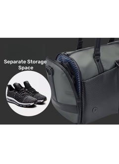 Catei Karrui Large Capacity Portable Travel Duffle for Men and Unisex Multifunctional Business Shoulder Bag Gym Handbag with Side Shoe Pocket in Separation of Wet and Dry(Green)  - Image 4