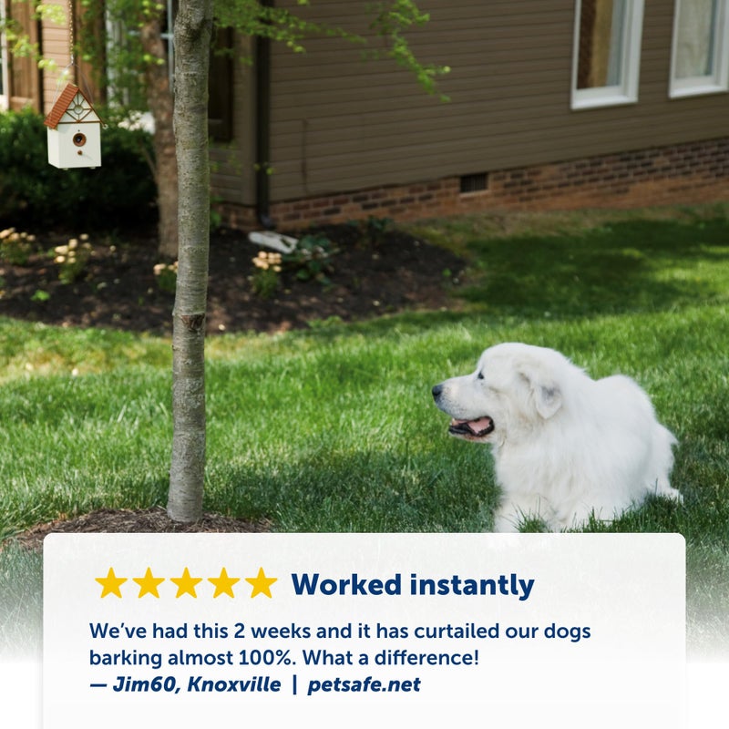 PetSafe PetSafe Outdoor Ultrasonic Bark Control - Viral on TikTok - No Barking Deterrent for All Dog Sizes - Up to 1/4 Acre Coverage - Weatherproof - Great for Backyards - Bird House Design  - Image 4