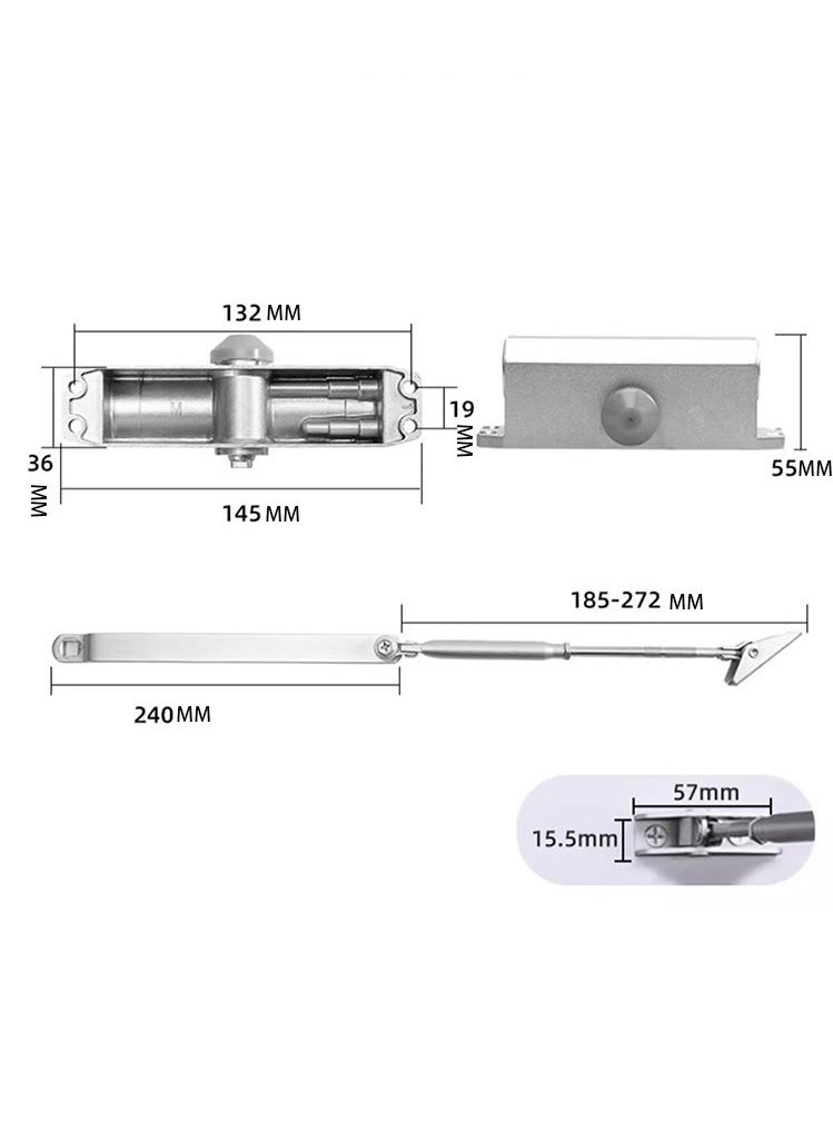 Generic DOOR CLOSER WHITE PC0770 PATTA  - Image 2