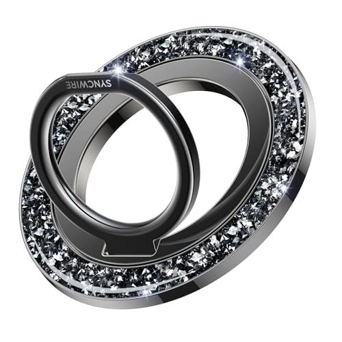SYNCWIRE Magnetic Phone Ring Holder for MagSafe Glitter Phone Grip Stand with 360 Rotation Finger Ring Kickstand Blingbling Compatible with iPhone 17 16 15 14 13 12 Pro Max MagSafe Accessories - Image 1