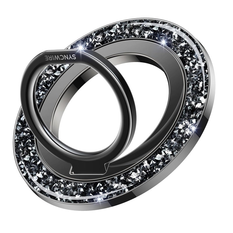 SYNCWIRE Magnetic Phone Ring Holder for MagSafe Glitter Phone Grip Stand with 360 Rotation Finger Ring Kickstand Blingbling Compatible with iPhone 17 16 15 14 13 12 Pro Max MagSafe Accessories - Image 3
