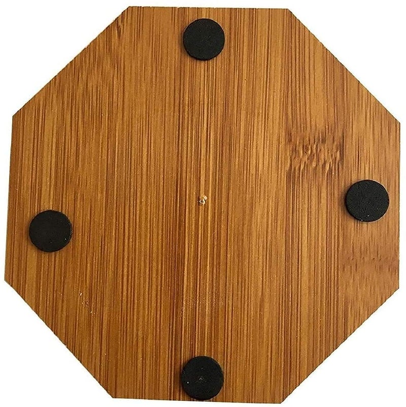 SHRBI 4 Pcs Set of Wooden Utensil Pot Mats Multi Printed Coaster Place Mat Hexagon Shaped Hot Pot Rest Pad for Kitchen CounterTop Dinning Table Serve Pack of 4 - Image 2