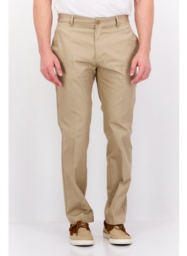 Van Heusen Men Straight Fit Solid Pant, Khaki  - Image 1