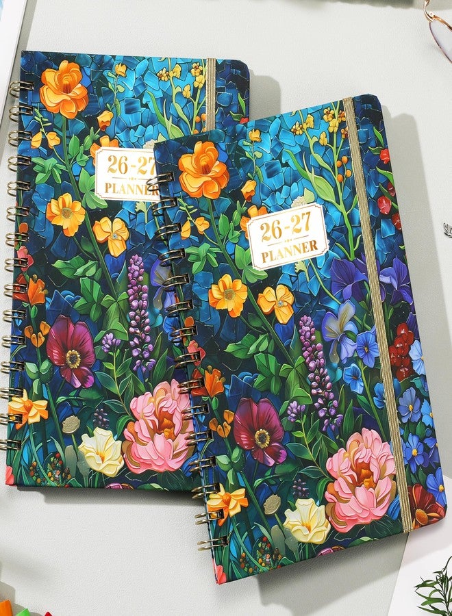 Journaltastic مخطط أسبوعي وشهري بعلامات تبويب، 6.5 × 8.5 بوصة، غلاف مقوى مع جيب خلفي + ورق سميك - Image 2