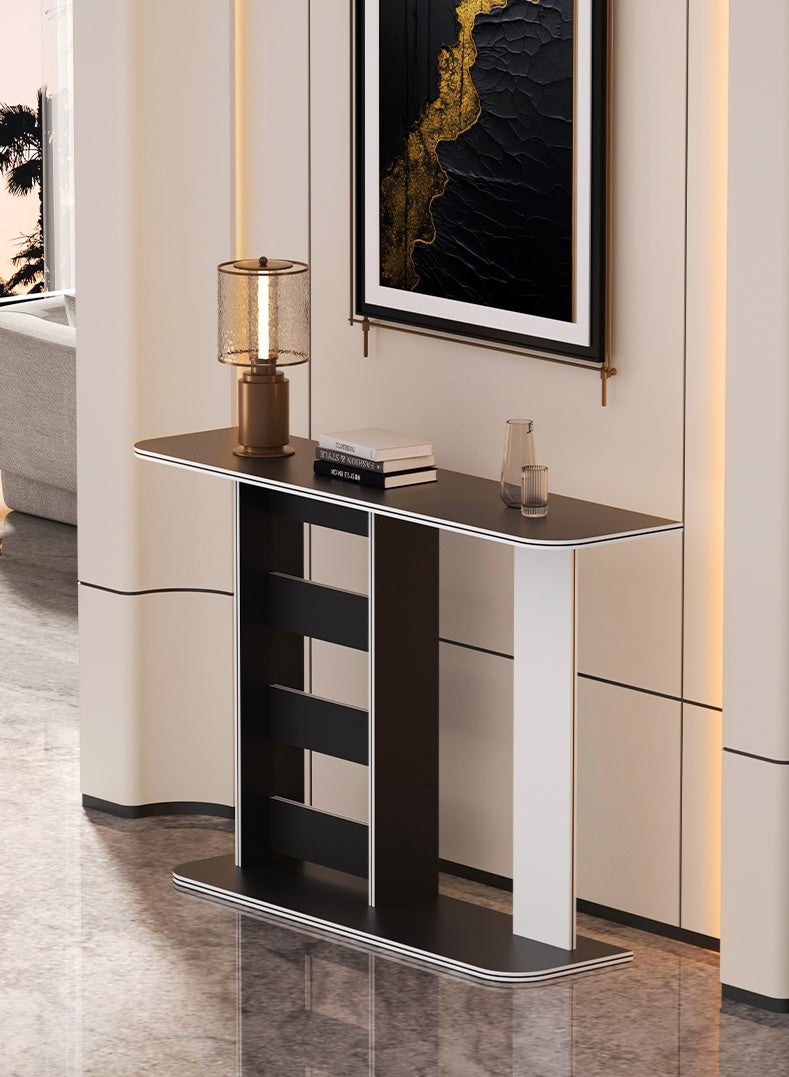 XINEW Modern Minimalist Console Table — Multi-Tier Storage Shelves, Space-Saving Entryway Table, Suitable for Hallways, Living Rooms & Foyers | Decorative Storage Solution - Image 1
