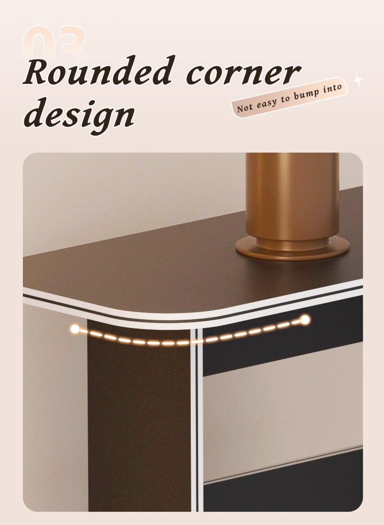 XINEW Modern Minimalist Console Table — Multi-Tier Storage Shelves, Space-Saving Entryway Table, Suitable for Hallways, Living Rooms & Foyers | Decorative Storage Solution - Image 3