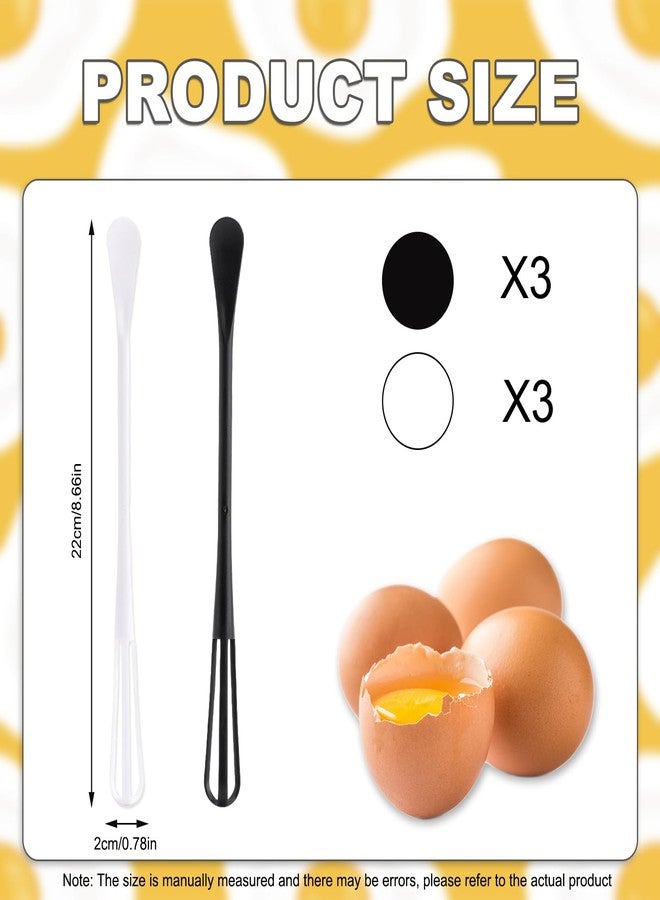 panthra 6PCS Tiny Whisk, Mini Whisk, Multi-function, Small and Easy to Clean, Easy to Use, for Stirring, Beating, Mixing Ingredients, Mixing Sauces (White and Black) - Image 3