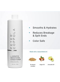 Peter Coppola a-Keratin Smoothing Conditioner 24 oz. - Smoothy Silky Hair - For Keratin Treated Hair - Infused with Argan Oil - Voluminous Hair  - Image 2