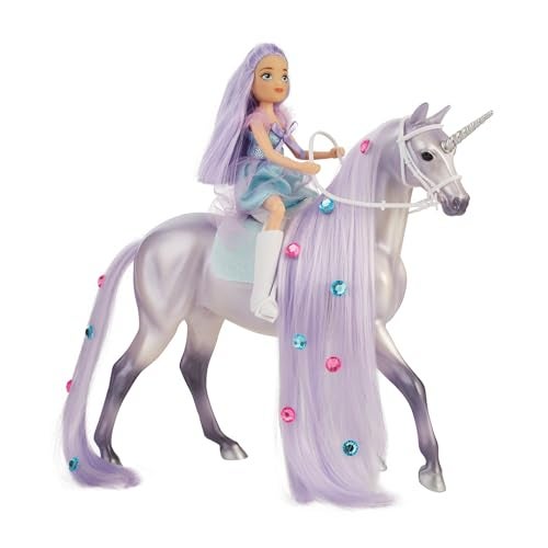 Breyer مجموعة حرية خيول بريير تويلة مونسون حجر القمر يونيكورن سحري ونموذج راكب BFS10653 - Image 5