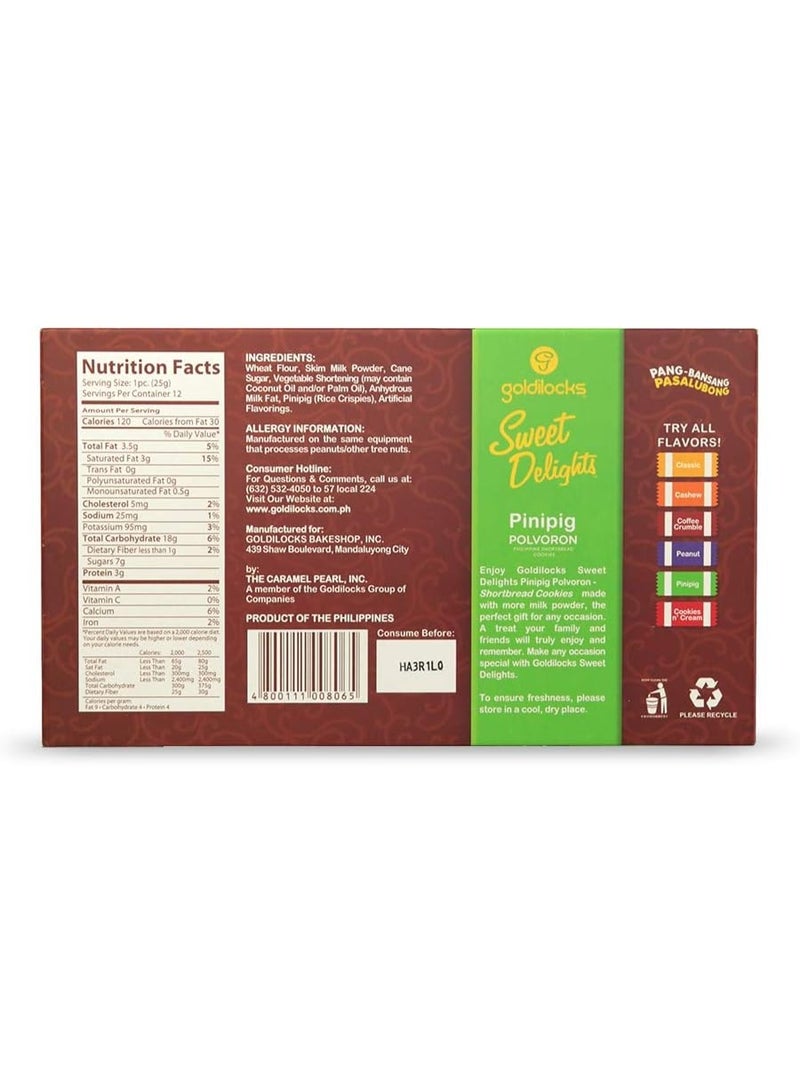 goldilocks Sweet Delights Rice Crispies Piniping Polvoron 12 Pieces 300g - Image 2
