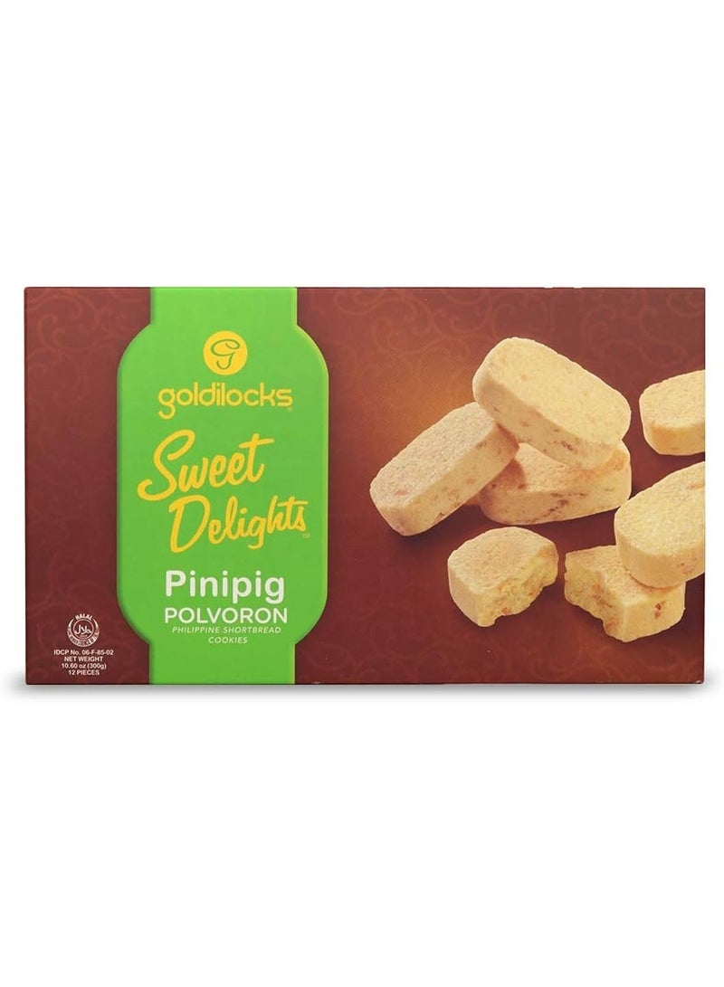 goldilocks Sweet Delights Rice Crispies Piniping Polvoron 12 Pieces 300g - Image 1