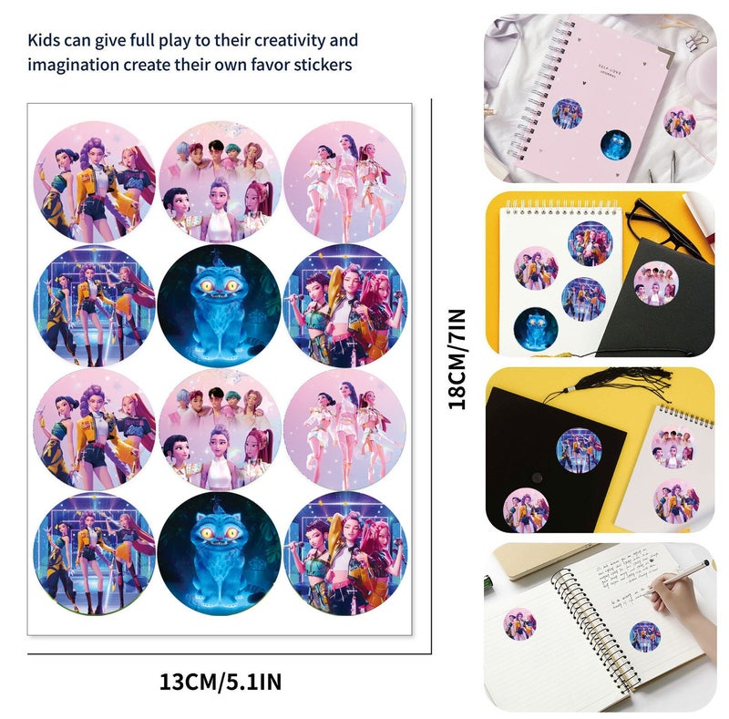 JAYATO Hunt Witch Girl Group Party Gift Bags 12Pcs Kraft Paper Candy Bags with Seal Stickers Birthday Party Decorations - Image 4