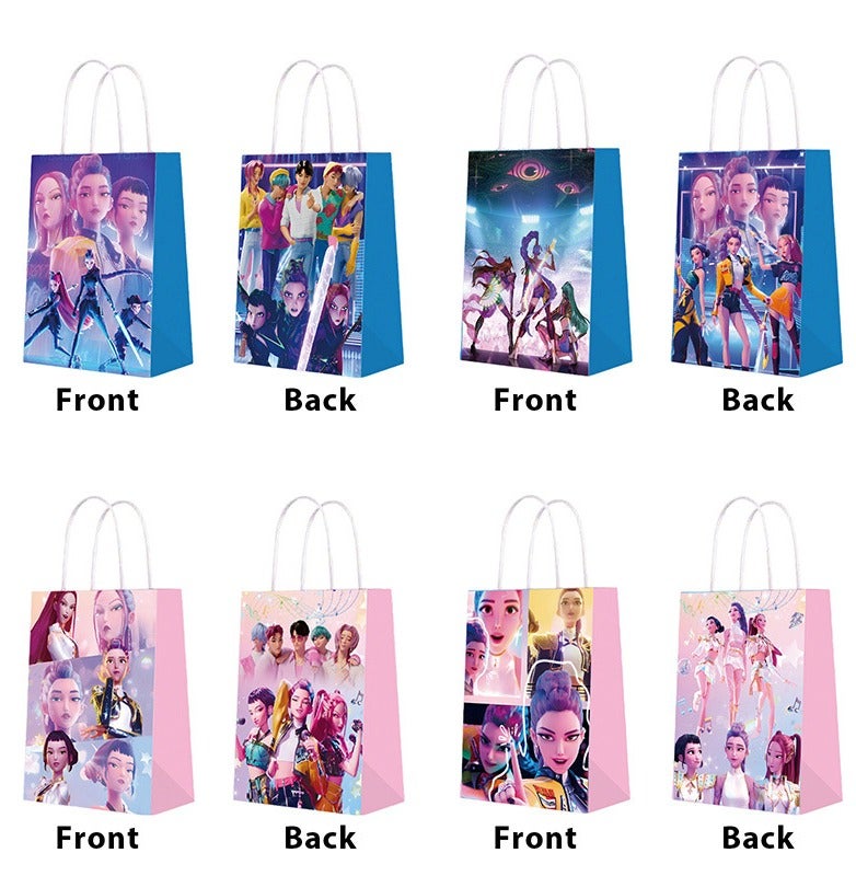 JAYATO Hunt Witch Girl Group Party Gift Bags 12Pcs Kraft Paper Candy Bags with Seal Stickers Birthday Party Decorations - Image 2